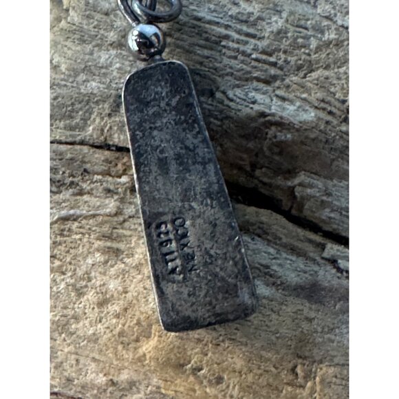 Turquoise & Sterling Silver Dangle Earrings - Picture 6 of 7